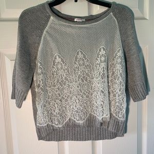 Cropped Lace Sweater